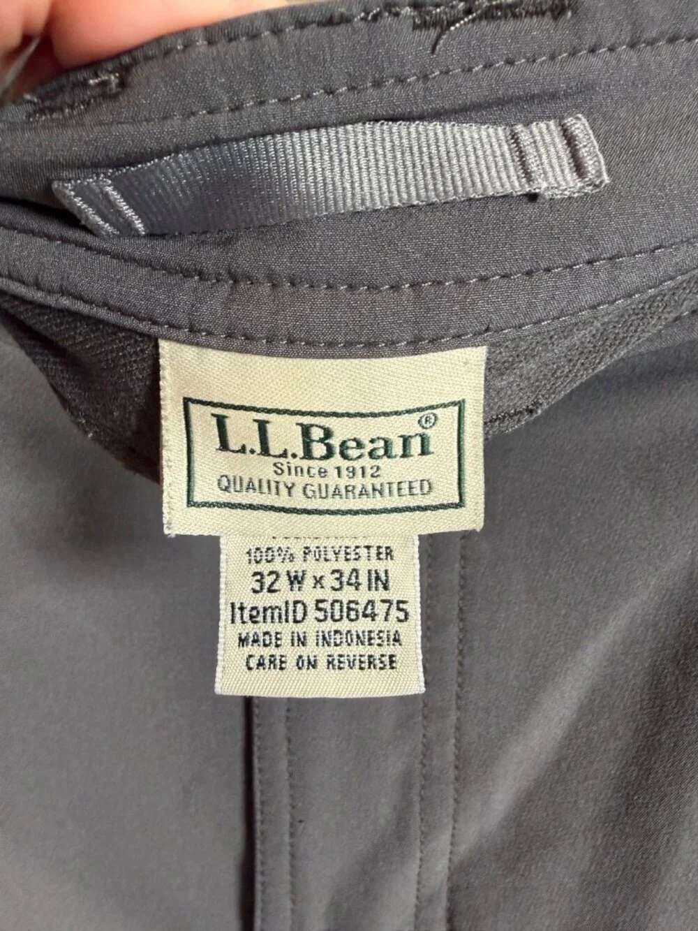 L.L. Bean Men's VentureStretch Five-Pocket Pants Size 32x34 Gray Straight Leg